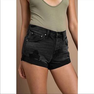 BOYISH Marley faded black distressed denim shorts Touch Of Evil 25 new NWT